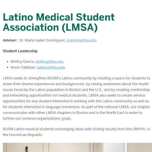 Hispanic and Latino Nonprofits Near Me - BU Latino Medical Student Association