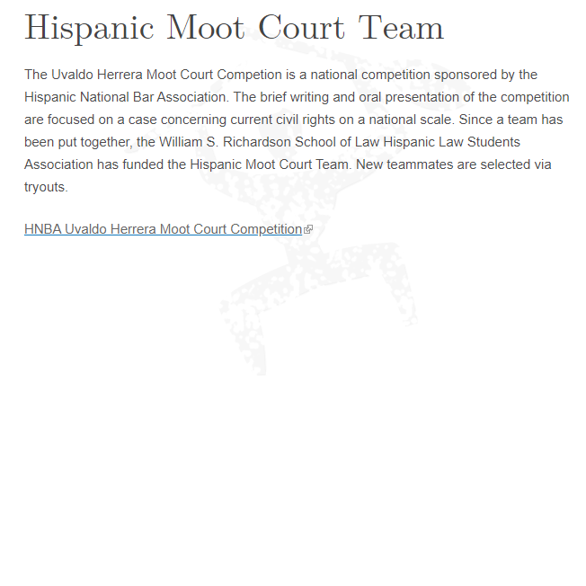 UHM Hispanic Moot Court Team - Hispanic and Latino organization in Honolulu HI