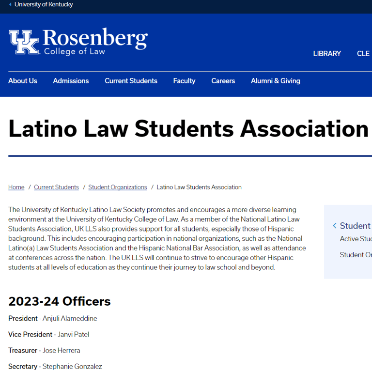UK Law Latino Law Students Association - Hispanic and Latino organization in Lexington KY