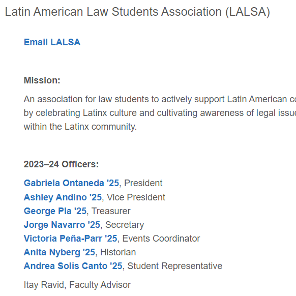 Villanova Latin American Law Students Association - Hispanic and Latino organization in Villanova PA