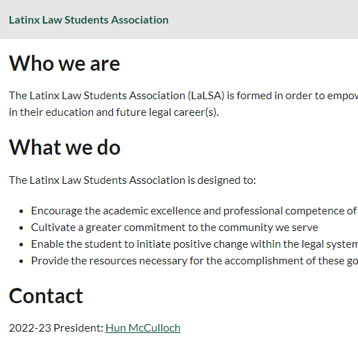 WSU Latinx Law Students Association - Hispanic and Latino organization in Detroit MI