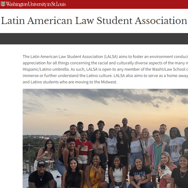 WashULaw Latin American Law Student Association - Hispanic and Latino organization in St. Louis MO
